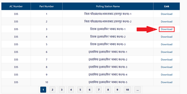 SIR VOTER LIST 2003 UP Pdf Download 