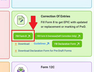 how to change voter id card address online