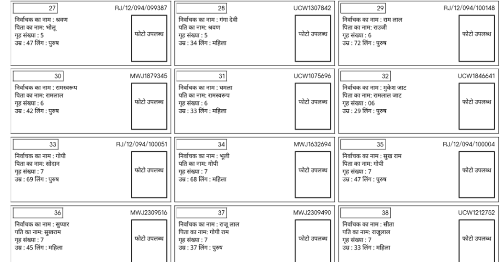 2026 rajasthan voter list pdf