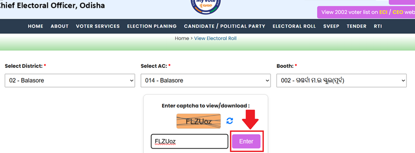 SIR 2002 Voter List Odisha
