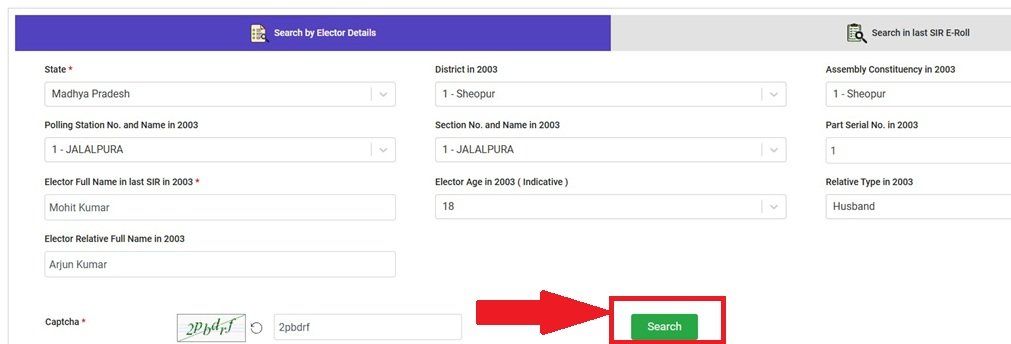 sir 2003 voter list madhya pradesh