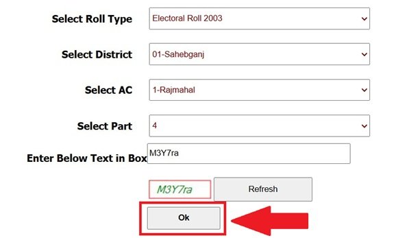 Jharkhand Voter List 2003