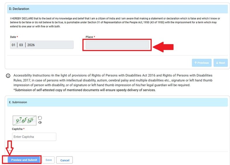 epic voter id card correction