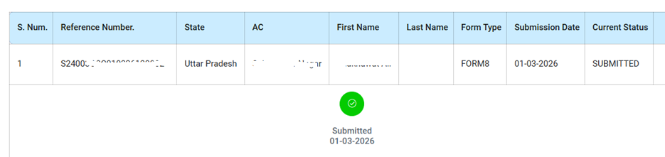 voter id card status check after correction