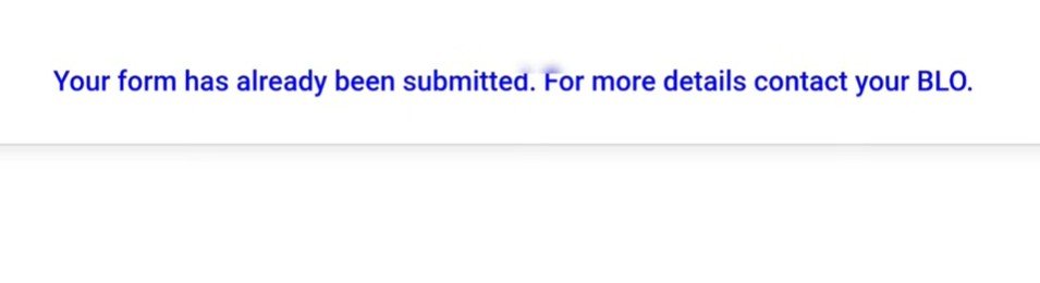 voter sir form status check